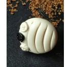 Črno bela eleganca - unikatni prstan vrtnica