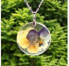 Cvetlična ogrlica - Rumena in temno modro rumena mačeha