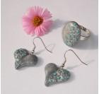 Unikatni komplet prstana in uhanov