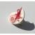 Violet and white butterfly clay jewelry - a necklace and a ring