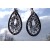 Silver - Crocheted earrings, spiral, teardrop