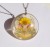Real Flower Resin Angel Pendant - Buttercup, orchid, Angelica archangelica