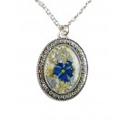 Cvetlična ogrlica - Gozdne, travni&scaron;ke spominčice (dodana akrilna barva)