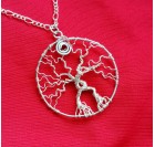 Drevo življenja - ogrlica iz posrebrene žice