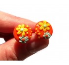 Uhani za ženske - marjetica, rumena