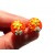 Unique handmade stud daisy earrings, orange