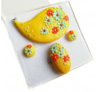 Komplet Pomlad - Ogrlica, prstan, uhani - rumen