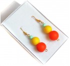 Viseči uhani za ženske - oranžna, rumena, turkizna