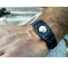 Zapestnica za mo&scaron;ke, morska &scaron;koljka, umetno usnje