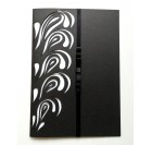 Žalna vizitka - izrezljan motiv rož