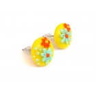 Uhani za ženske - rumena, turkizna, oranžna