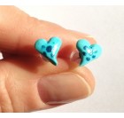 Uhani za u&scaron;esa - modro srce