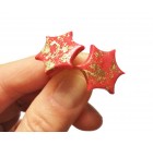 Uhani za ženske - rdeča zvezdica