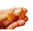 Viseči uhani za ženske - oranžna, rumena