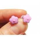 Ženski uhani za u&scaron;esa - roza rožica