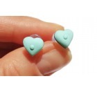 Uhani za u&scaron;esa - svetlo modri srčki