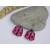 Izvirna darila - unikatni uhani - pikapolonica (ciklama-črna)