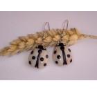 Unikatni uhani - pikapolonica (biserno-črna)