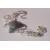 Women bracelet with handmade wire pattern in silver&grey