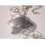 Women bracelet with handmade wire pattern in silver&grey