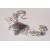 Women bracelet with handmade wire pattern in silver&grey