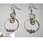 Ustvarjalne ideje: članek: uhani iz žice s Swarovski kristali