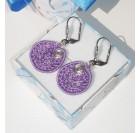 Svetlo vijolični kvačkani uhani