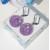 Crocheted earrings in light violet