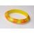 Women wooden bracelet in orange and yellow