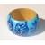 Zapestnice - modra, ročno poslikana lesena zapestnica