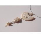 Obesek z motivom mačke v pearl barvi s poslikavo