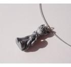 Obesek v obliki simpatičnega mačkona (srebrno-siva)