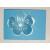 Handmade birthday greeting cards - ligt blue flower, pearl