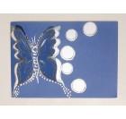 Unikatne vo&scaron;čilnice za rojstni dan - temno modra, metulj, srebrna