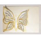 Vo&scaron;čilnice za rojstni dan, obletnice - pearl metulj, zlata kontura