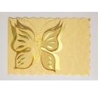 Vo&scaron;čilnice za rojstni dan, obletnice - metulj, bež, zlata kontura