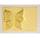 Vo&scaron;čilnice za rojstni dan, obletnice - bež metulj, zlata kontura