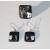 Cat jewelry - a black and white ring and earrings