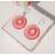 Peach - Crocheted earrings, round