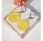 Rumeni kvačkani uhani