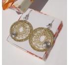 Zlata - kvačkani uhani, okrogli