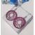 Violet silver - Crocheted earrings