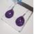Dark violet - Crocheted earrings, teardrop