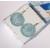 Pastel blue - Round crocheted earrings, silver blue